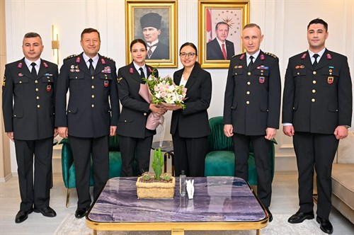  Jandarma 'nın 186. Kuruluş Yıldönümünde ,Vali Dr. Hülya Kaya’ya Ziyaret 